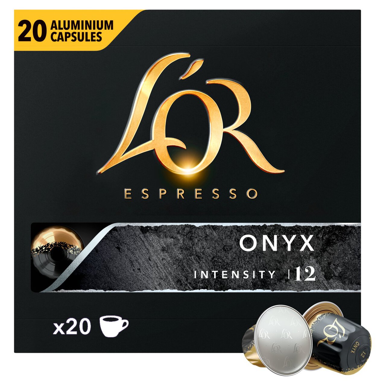 Café Capsule L'OR ONYX 20P-12 (Compatibles Nespresso)