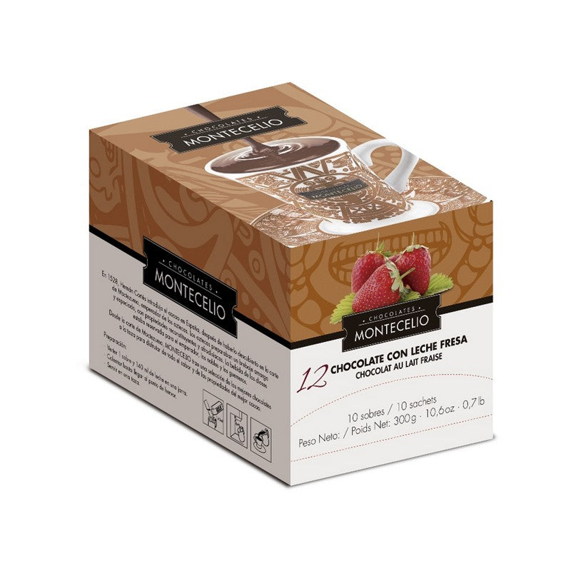 Chocolat au lait aux fraises Montecelio de 10 sachets