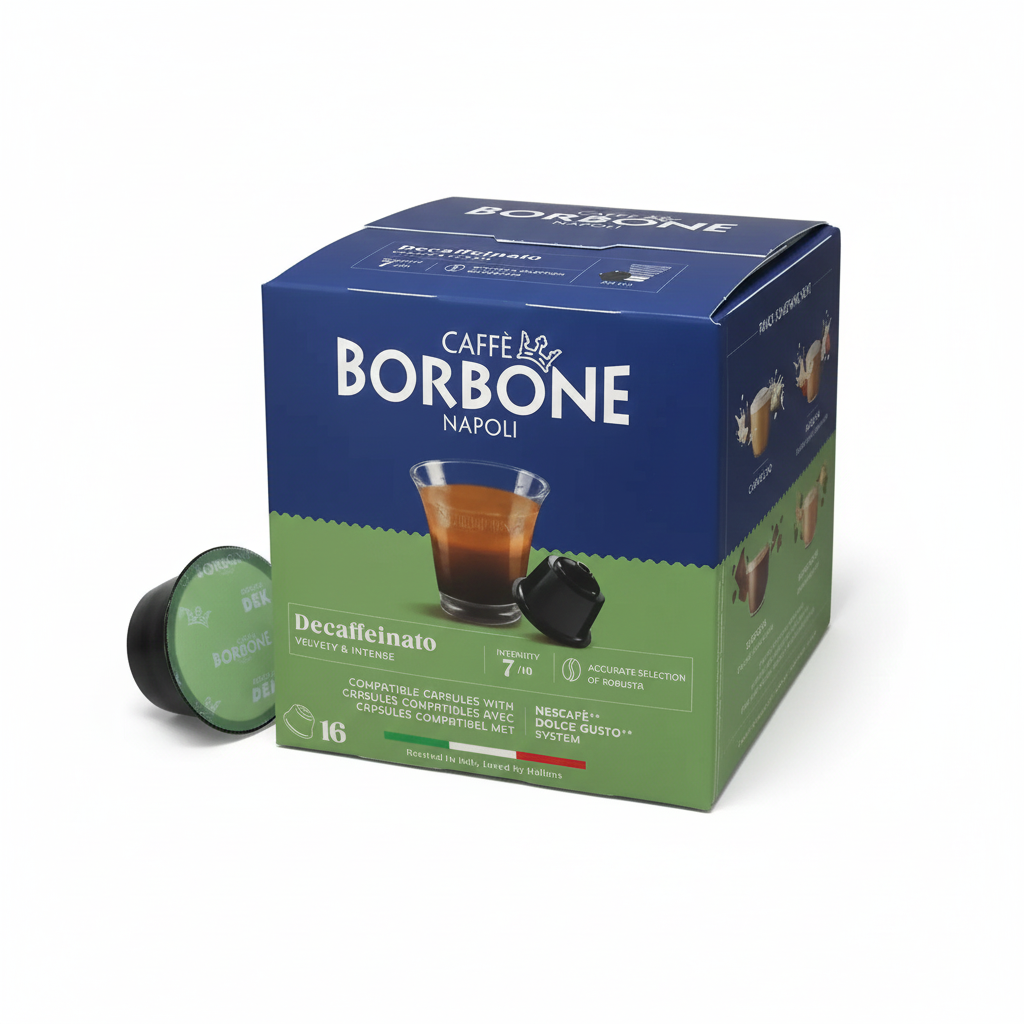 Borbone Decaffeinato – 16 Capsules (Dolce Gusto® Compatibles)