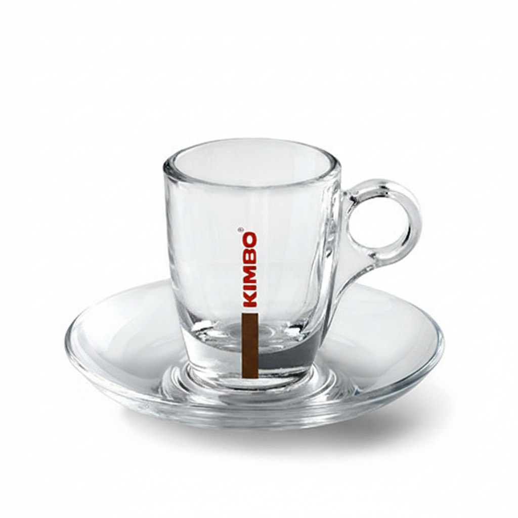 Tasses à expresso Kimbo en verre - 6 pièces