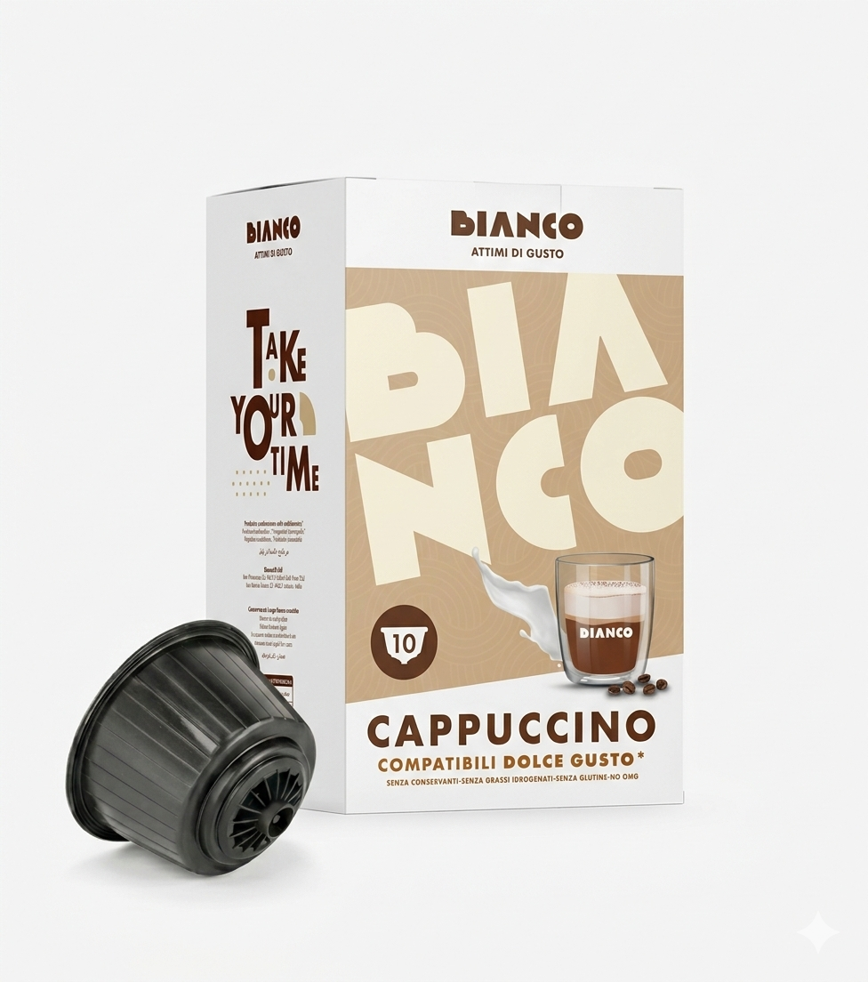 Bianco Cappuccino - 10 Capsules compatibles dolce gusto
