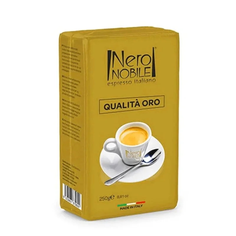 Café Moulu NeroNobile Qualità Oro – 250g Arabica et Robusta