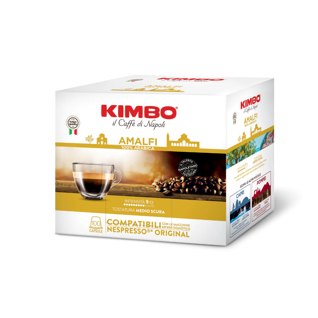 KIMBO Amalfi Compatibles Nespresso® – Boîte de 100 Capsules