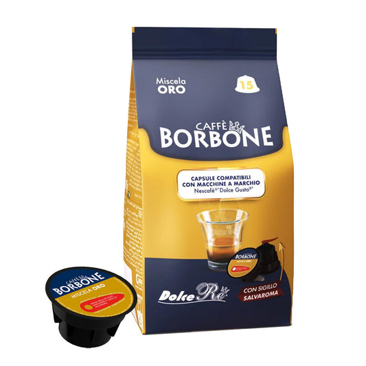Borbone Oro – 15 Capsules Compatibles Dolce Gusto