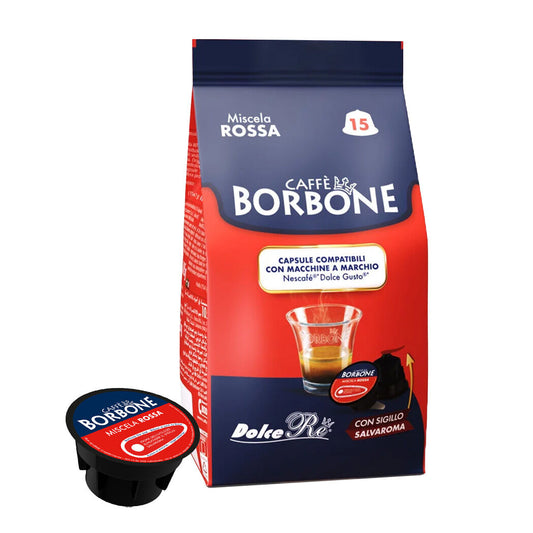 Borbone Rossa – 15 Capsules Compatibles Dolce Gusto