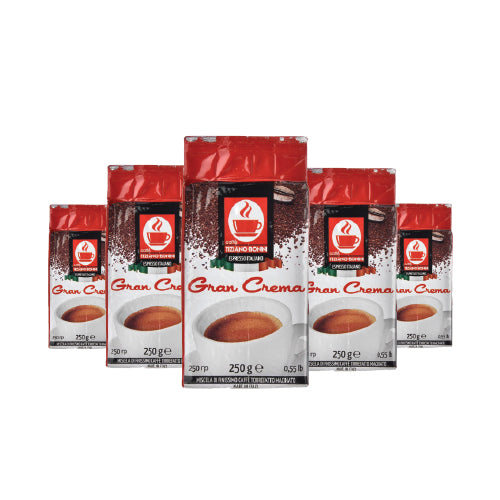 Pack 5 Paquets de Café Moulu Bonini Gran Crèma