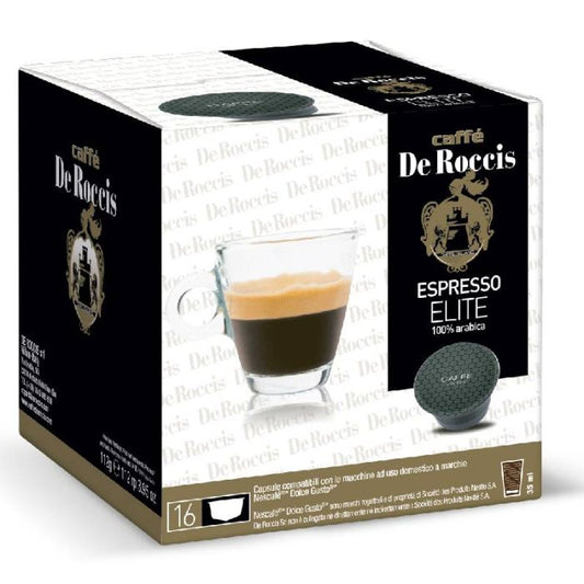 Caffé de Roccis Espresso Elite (16 Capsules Compatibles Dolce Gusto)