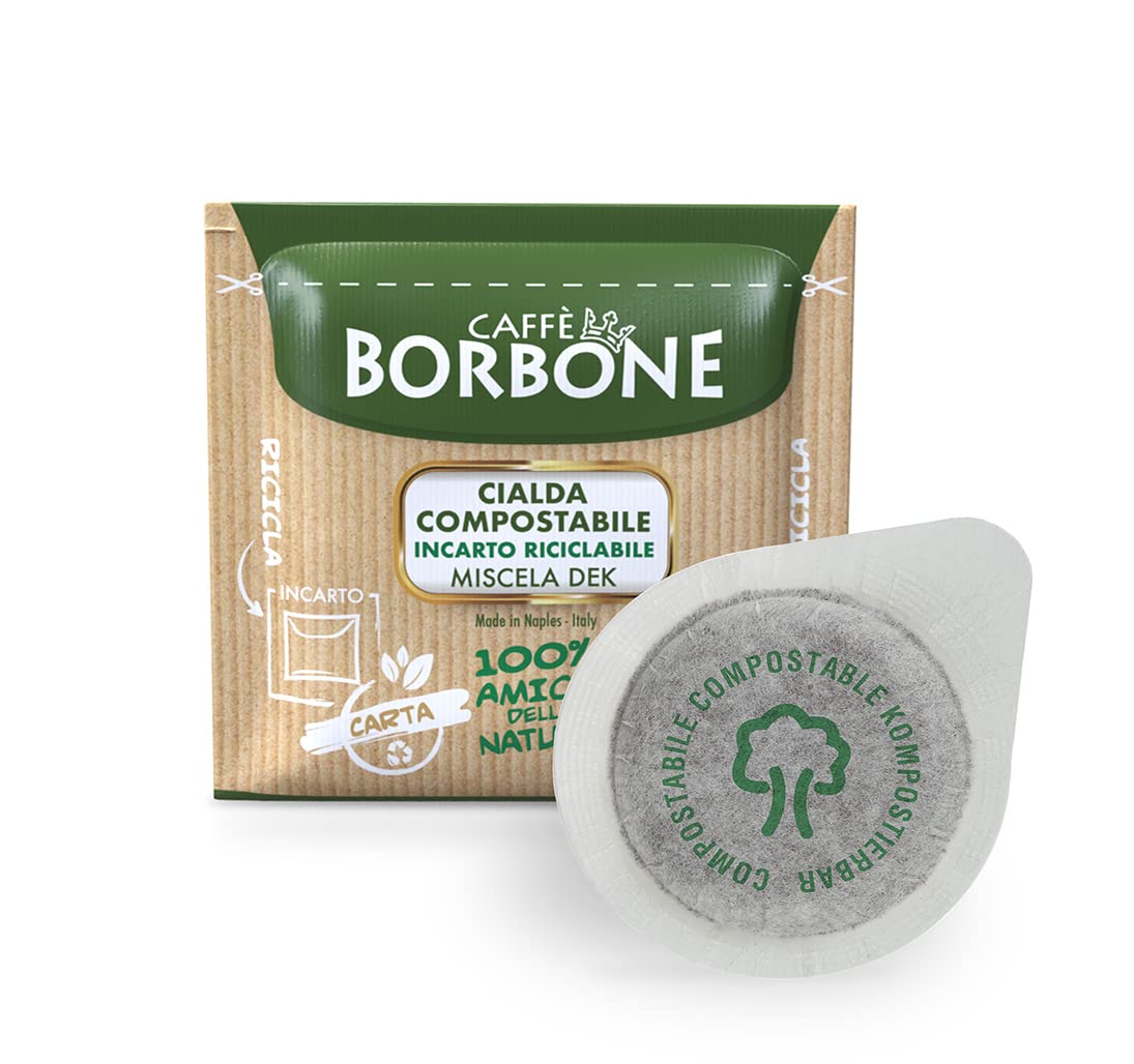 Caffè Borbone – Miscela Verde (Décaféiné) – 100 Dosettes PODs