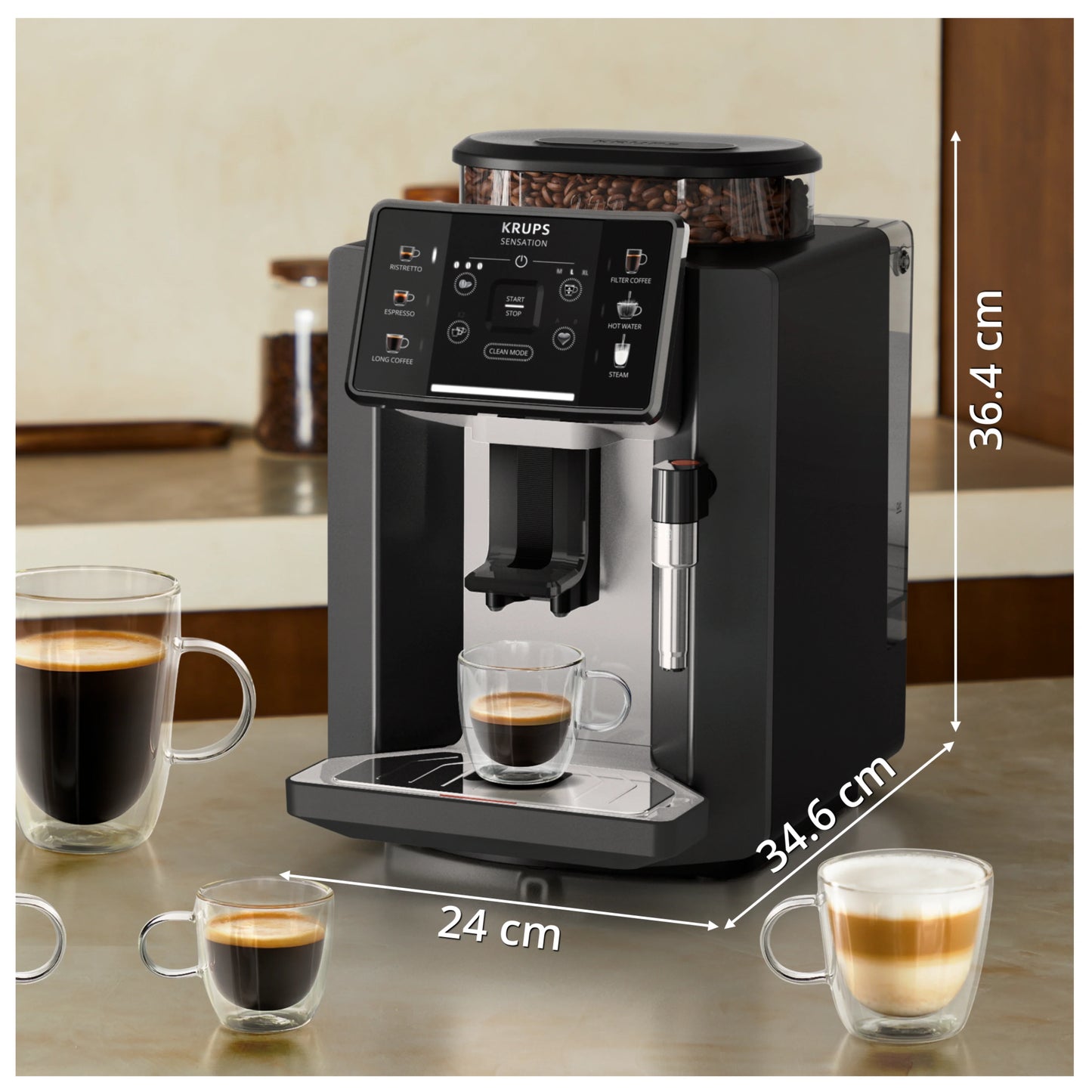 ESPRESSO FULL AUTO KRUPS SENSATION NOIR