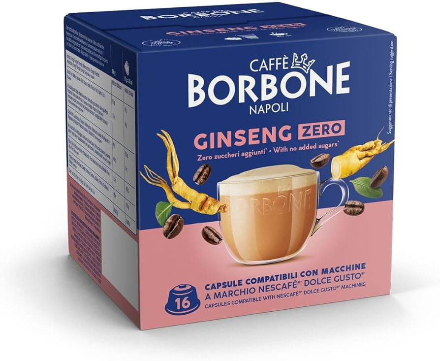 Borbone Ginseng Zero – 16 Capsules (Dolce Gusto® Compatibles)