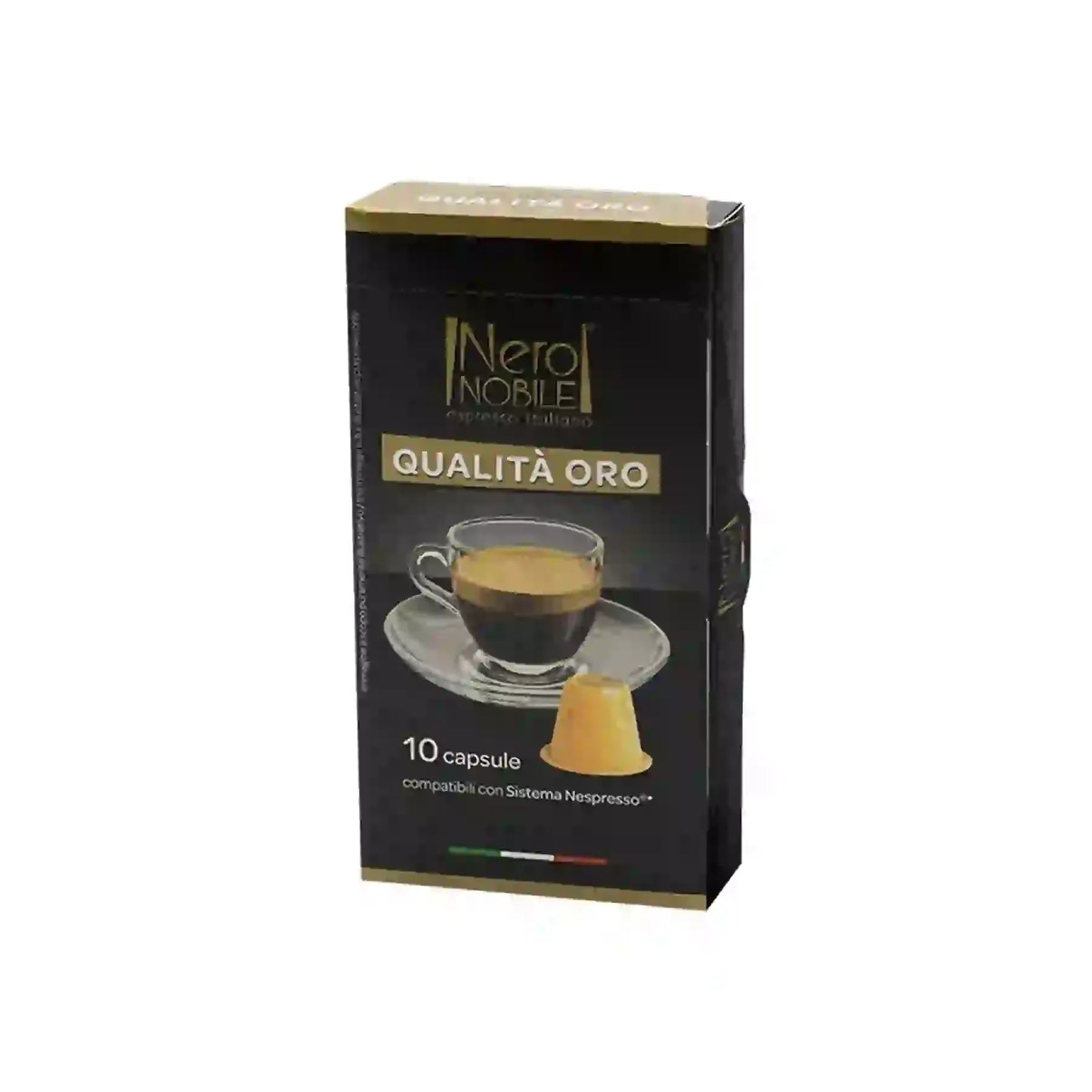 NeroNobile Qualità Oro NeroNobile – Boîte de 10 Capsules Compatibles Nespresso