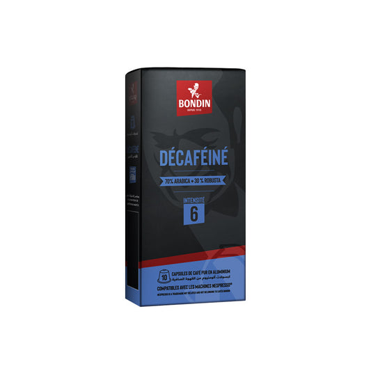 Capsules Bondin Décafeine (10 Capsules Compatibles Nespresso)