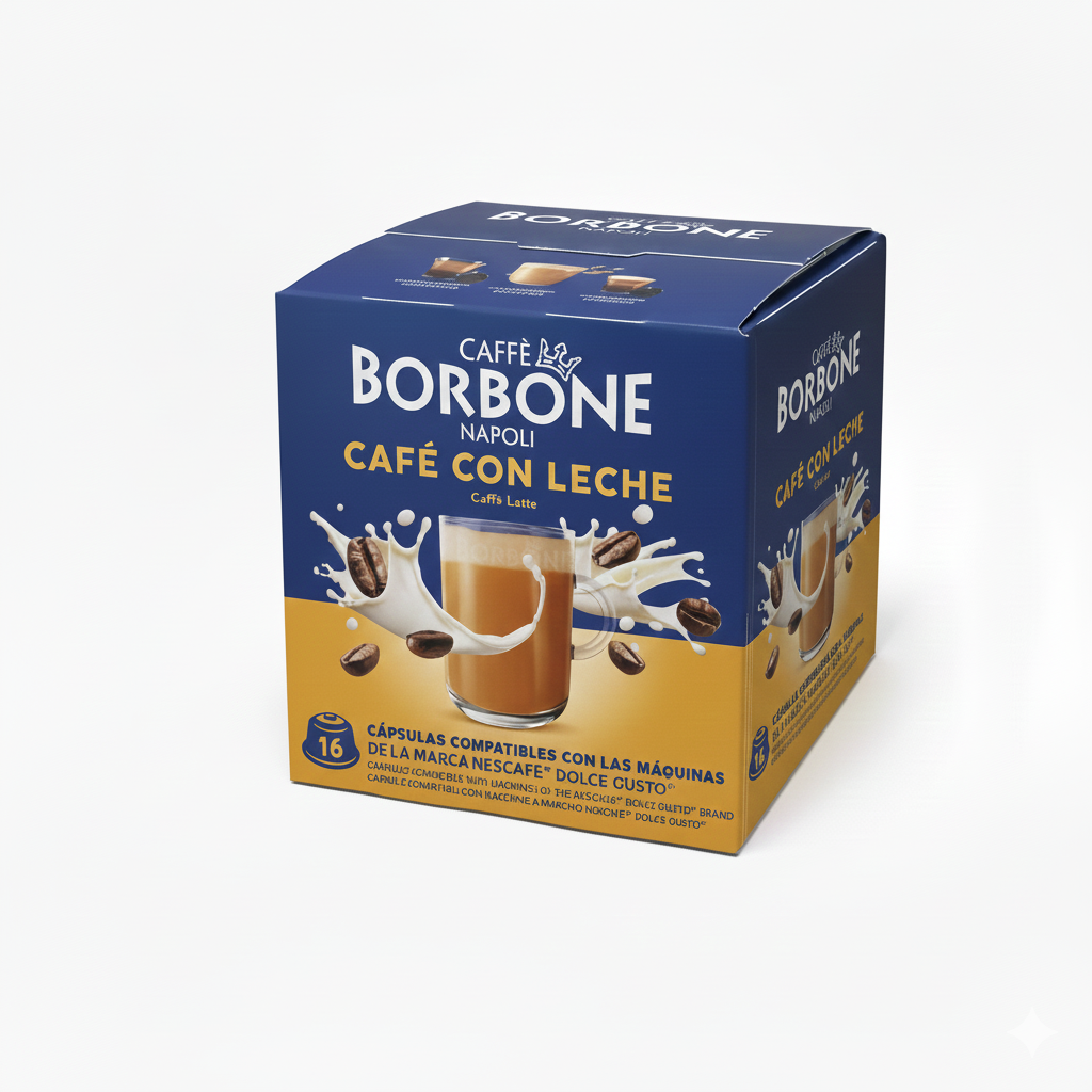 Borbone Café au lait – 16 Capsules (Dolce Gusto® Compatibles)