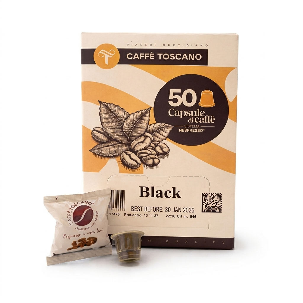 Café Toscano Compatibles Nespresso Black – 50 pièces