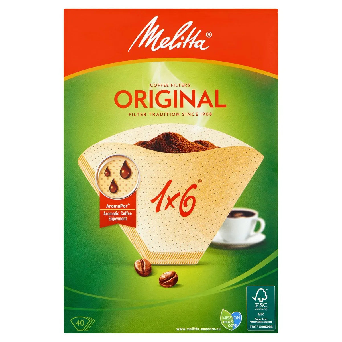 Melitta Filtre à café 1x6/40