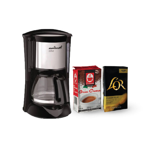 Pack Moulinex Filtre CAFETIERE SUBITO & 2 Paquets Bonini + L'Or Classique