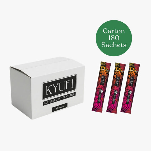Kyufi – Carton de 180 sachets Thé Noir sans sucre