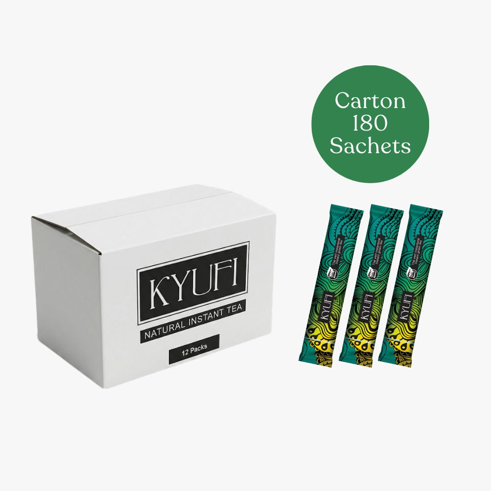 Kyufi – Carton de 180 sachets Thé Vert sans sucre