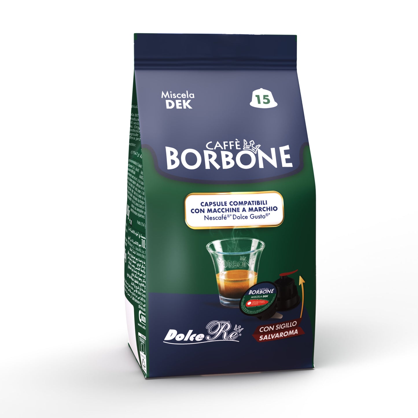 Borbone Dek – 15 Capsules Compatibles Dolce Gusto