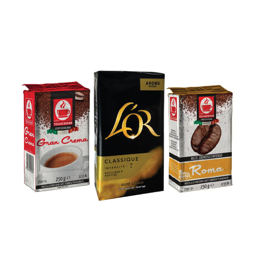 3 Paquets de Café Moulu ( l'or - Bonini )