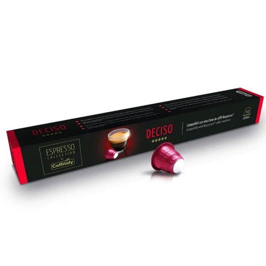 Caffitaly Capsule Nespresso Deciso 5,5g (Compatibles Nespresso)