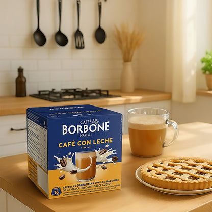 Borbone Café au lait – 16 Capsules (Dolce Gusto® Compatibles)