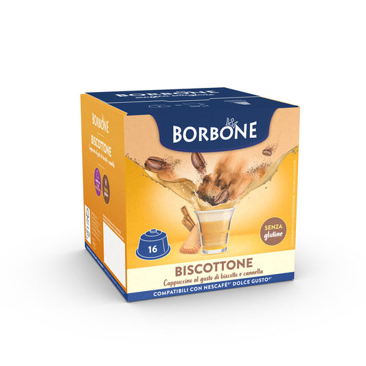 Borbone Biscottone – 16 Capsules Compatibles Dolce Gusto
