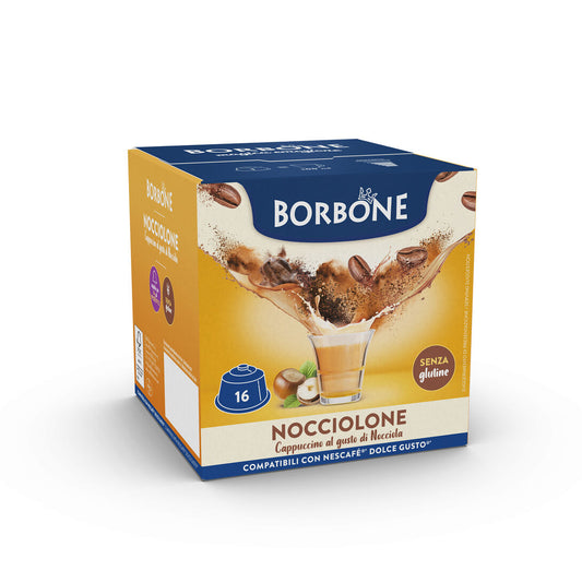 Borbone NOCCIOLONE Boite 16 Capsules Compatibles Dolce Gusto