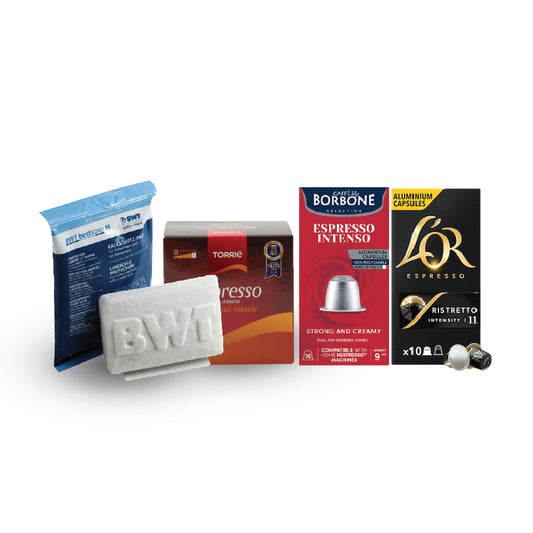 30 Capsules Compatible Nespresso ( L'or - Torrié - Borbone ) + Filtre BWT