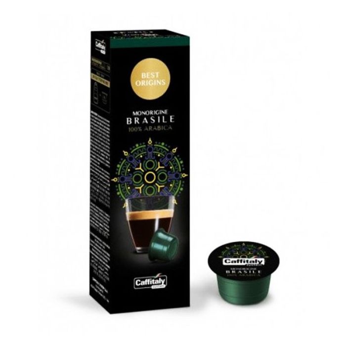 Caffitaly Brasille Box de 10 capsules de 8g (Compatibles Machine Caffitaly)