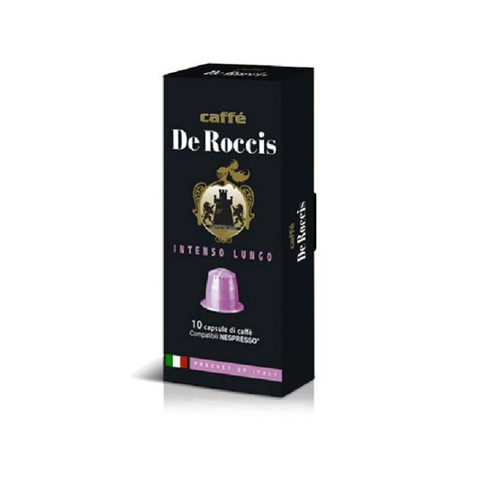 Caffé de Roccis Intenso Lungo (10 Capsules Compatibles Nespresso)