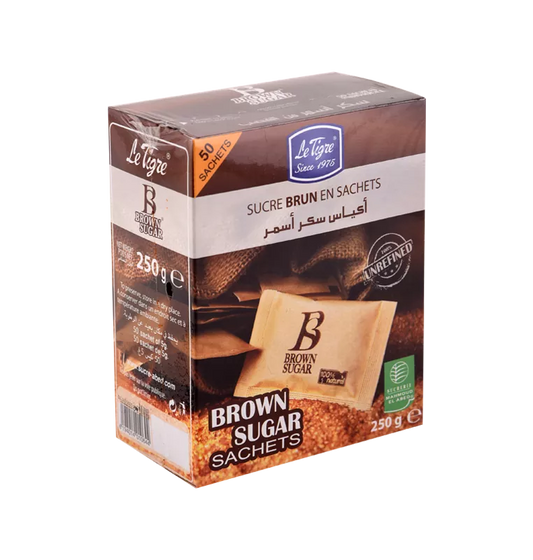 Sucre brun – Le Tigre – 250 g - 50 sachets