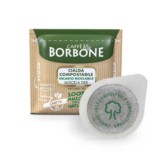 Caffè Borbone – Miscela Verde (Décaféiné) – 100 Dosettes PODs