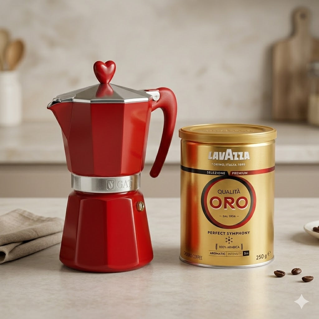 Pack Promo Espresso Rouge Passion –  Rossana® 6 Tasses + Lavazza Qualità Oro